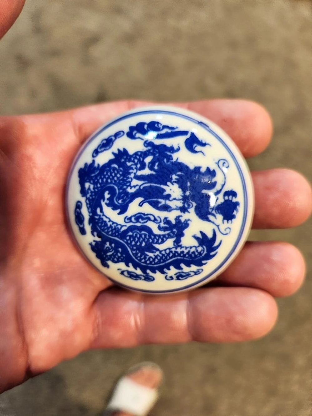 Antique Chinese Porcelain Ink Box